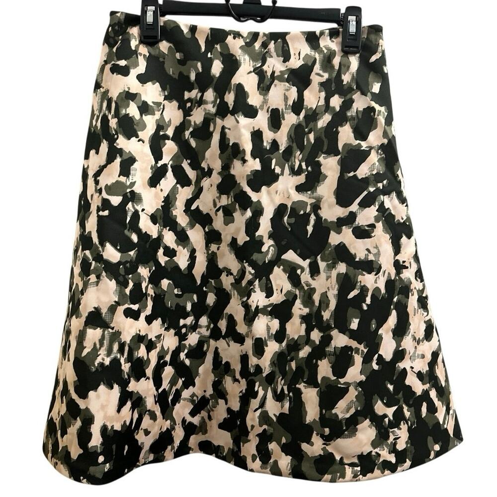 H&M Silky Flared A-line Skirt Abstract or Camo Knee-length Sz 10